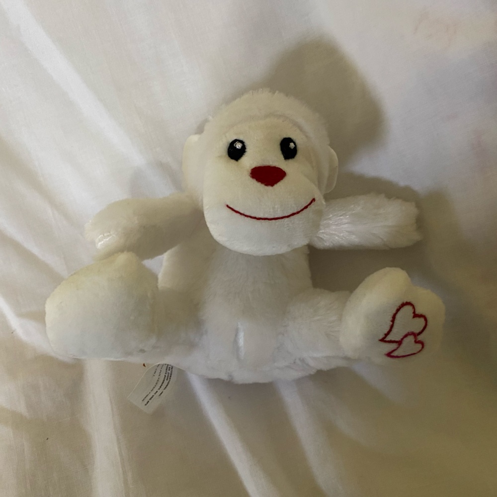 Cute White Monkey Stuffed Animal